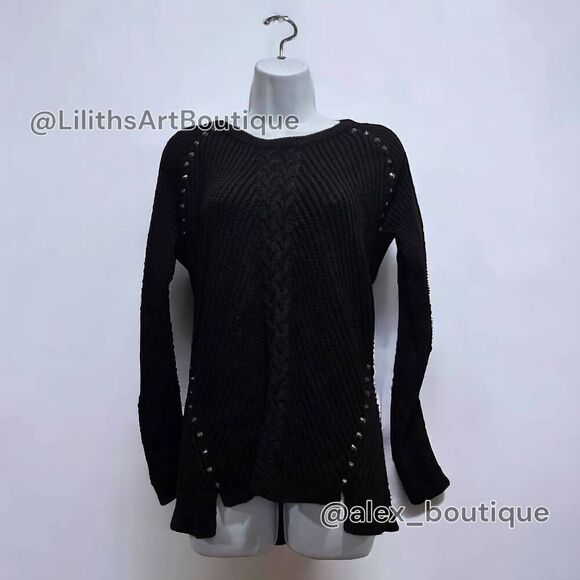 Forever 21 Studded Cable Knit Sweater(J012)-Size S for Women - Picture 4 of 10